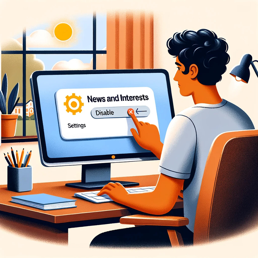 Disattivare il widget Notizie e Interessi